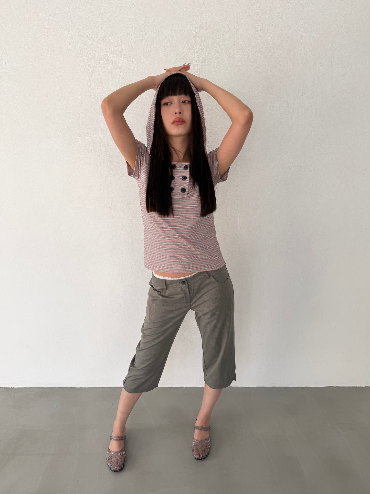 Suit lace capri pants