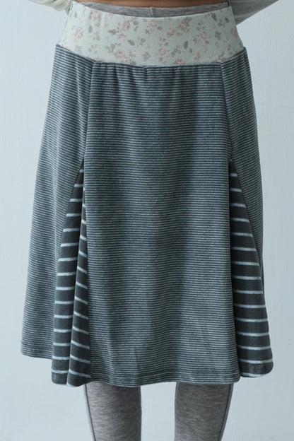 Floral striped skirt