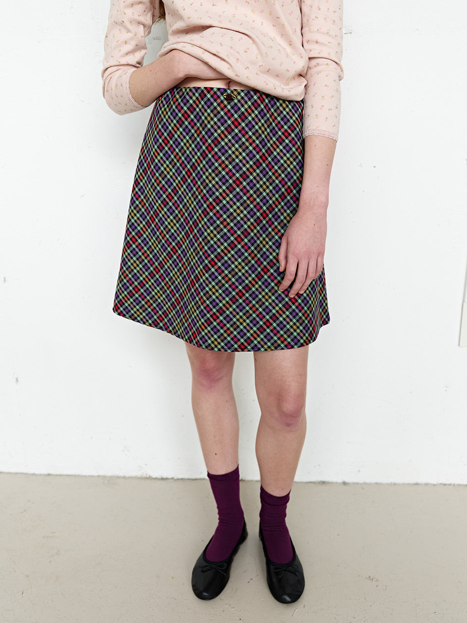 FUN FROM FUN Jolly Check Skirt, Multi