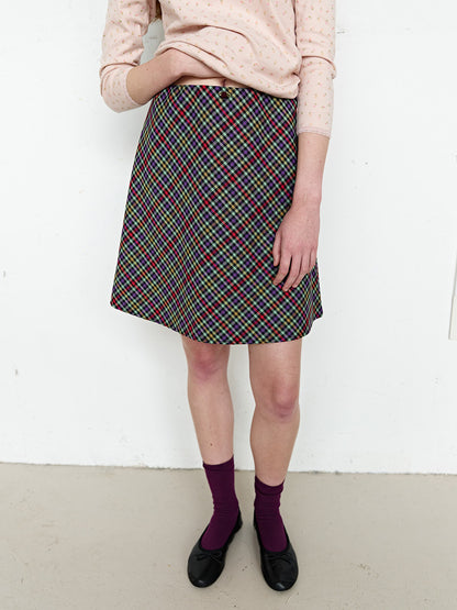 FUN FROM FUN Jolly Check Skirt, Multi