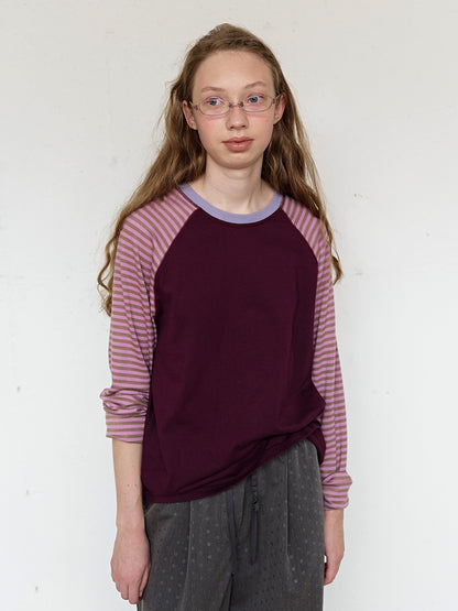 FUN FROM FUN Everyday Raglan Tee, Aubergine