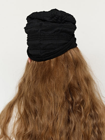 FUN FROM FUN Frill Beanie, Black