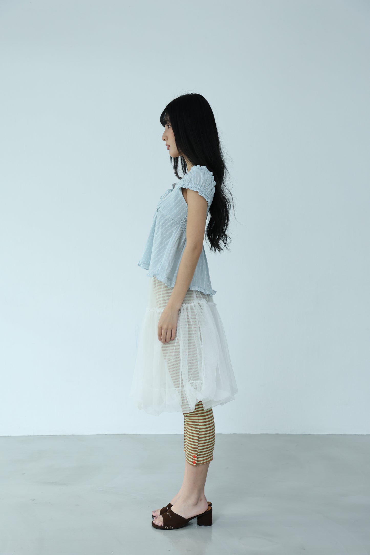 Thin layered tulle skirt