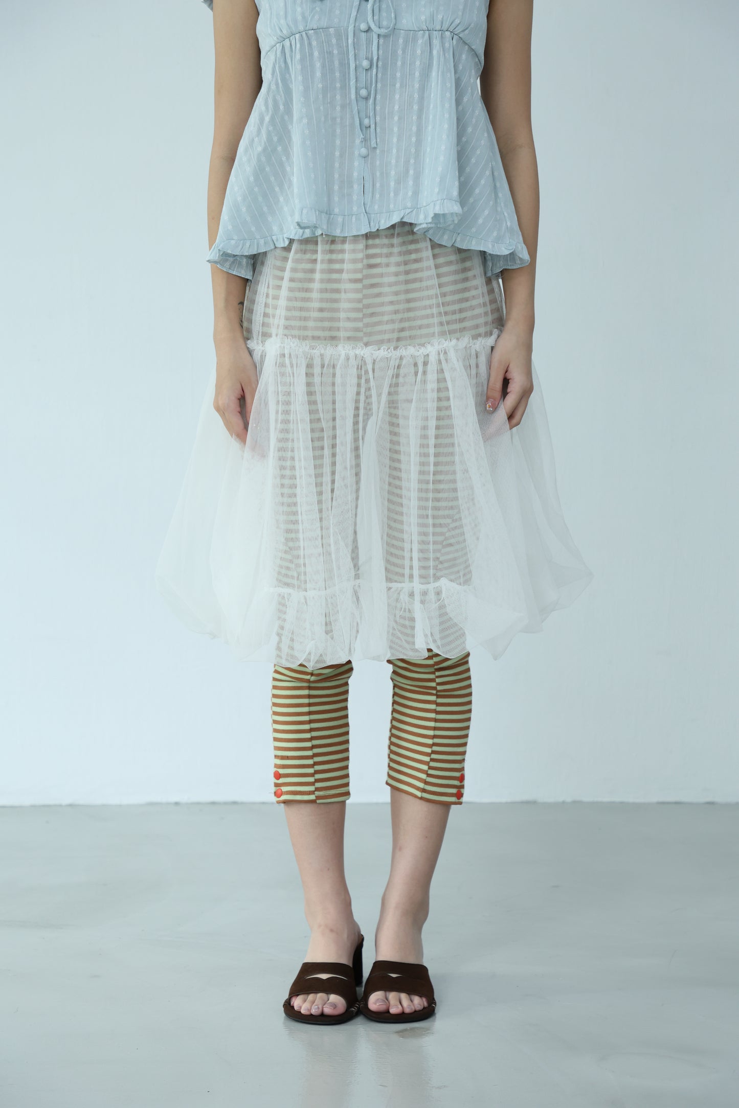 Thin layered tulle skirt