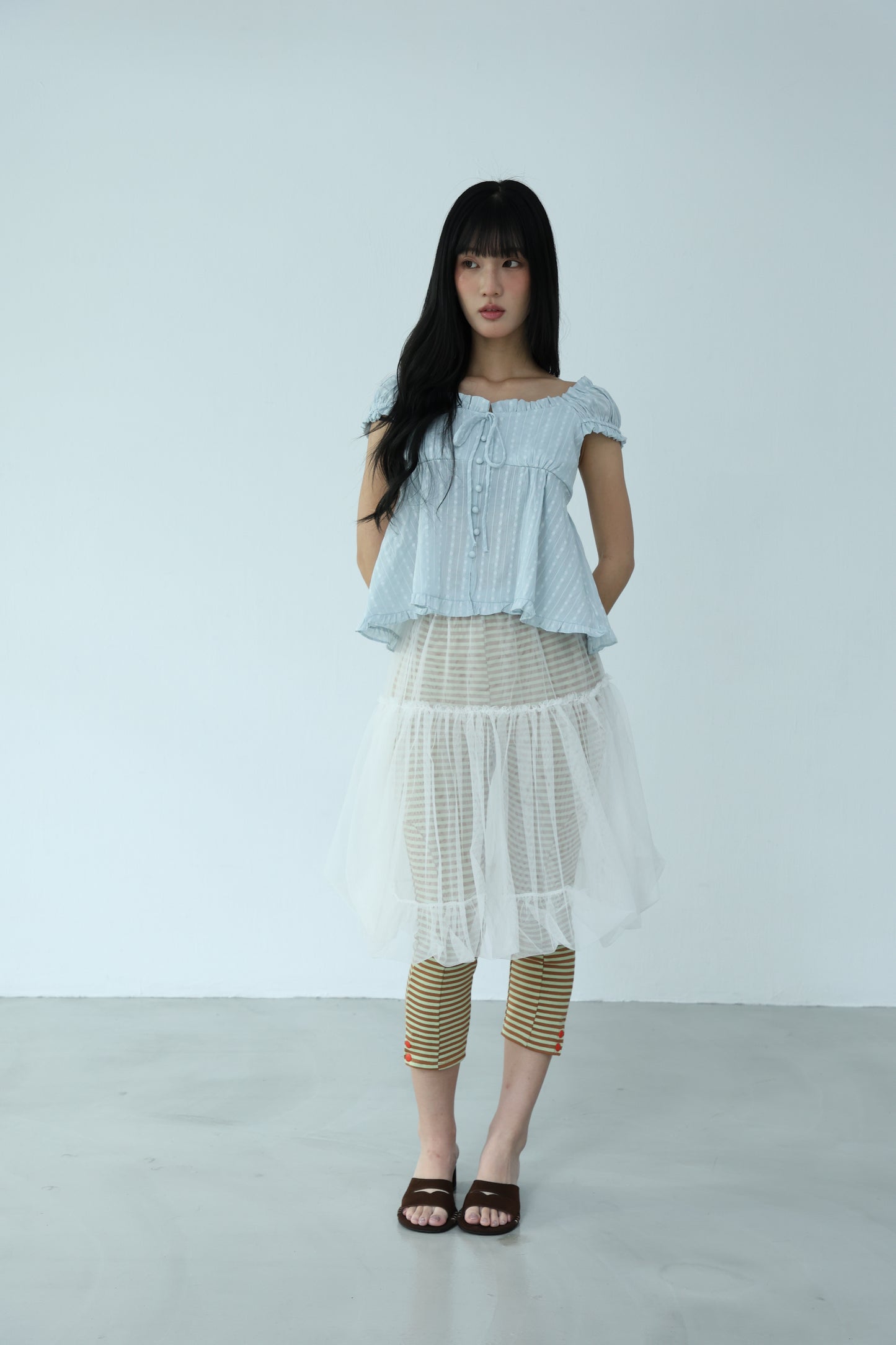 Thin layered tulle skirt