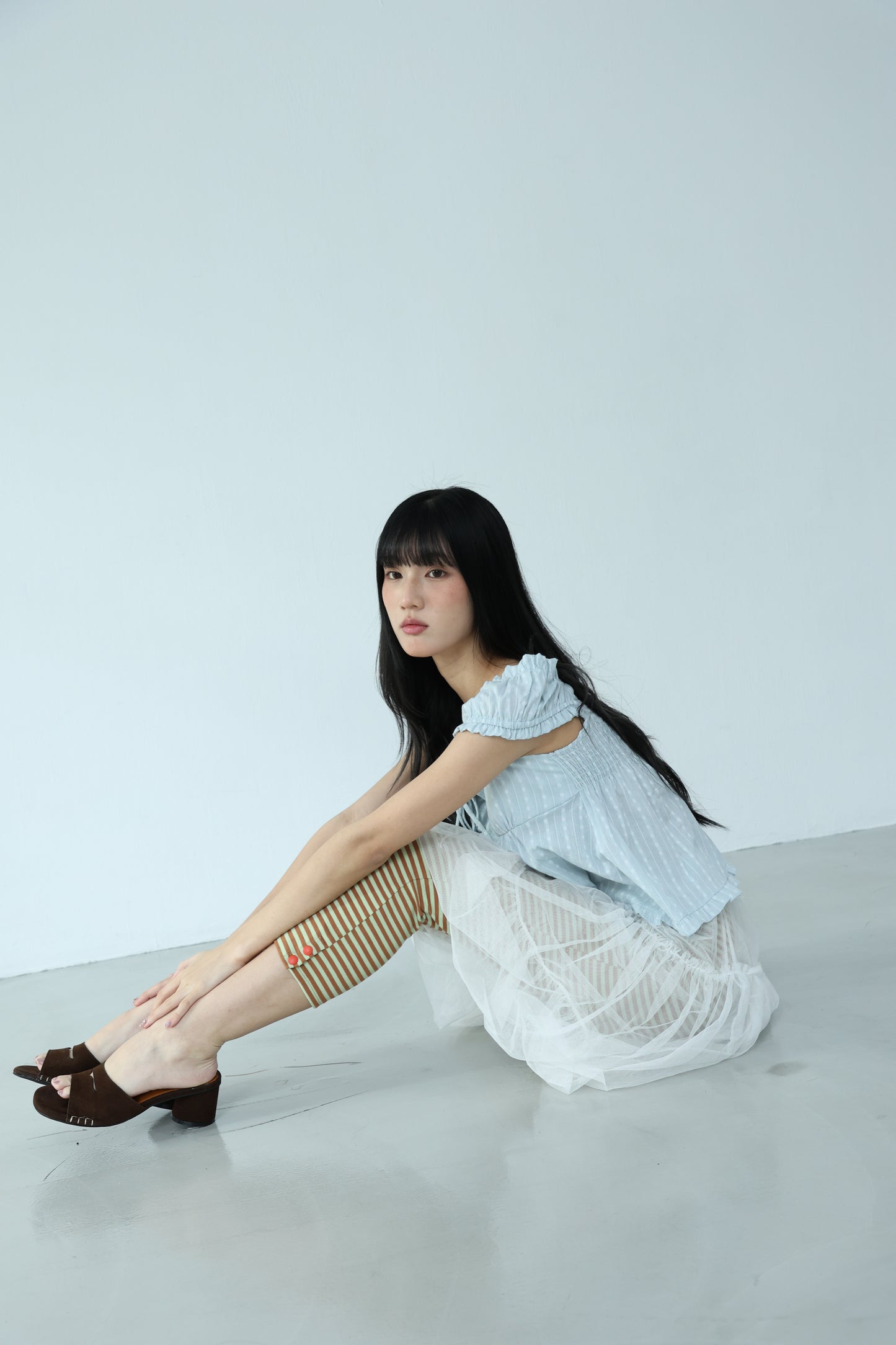 Thin layered tulle skirt
