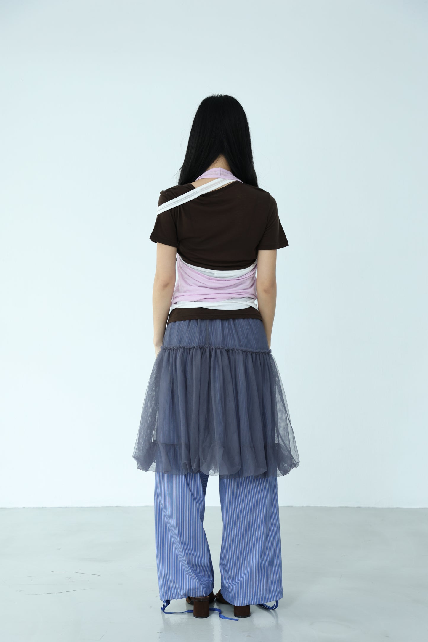 Thin layered tulle skirt