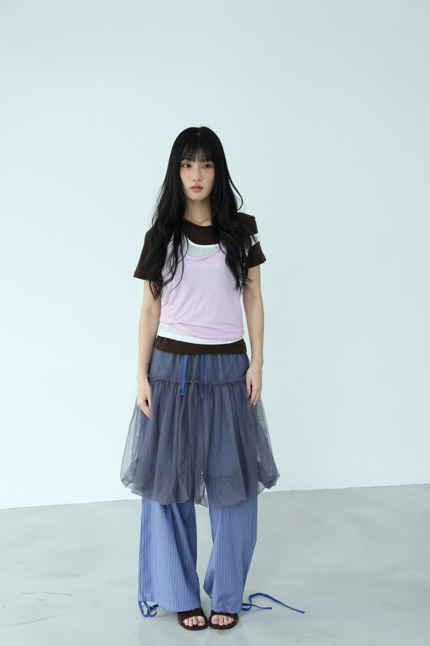 Thin layered tulle skirt