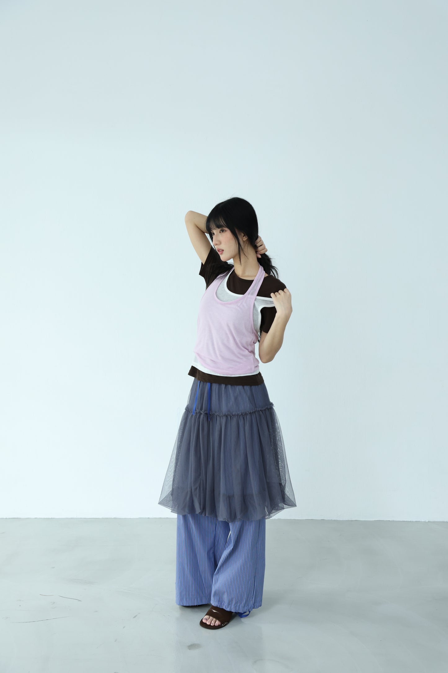Thin layered tulle skirt