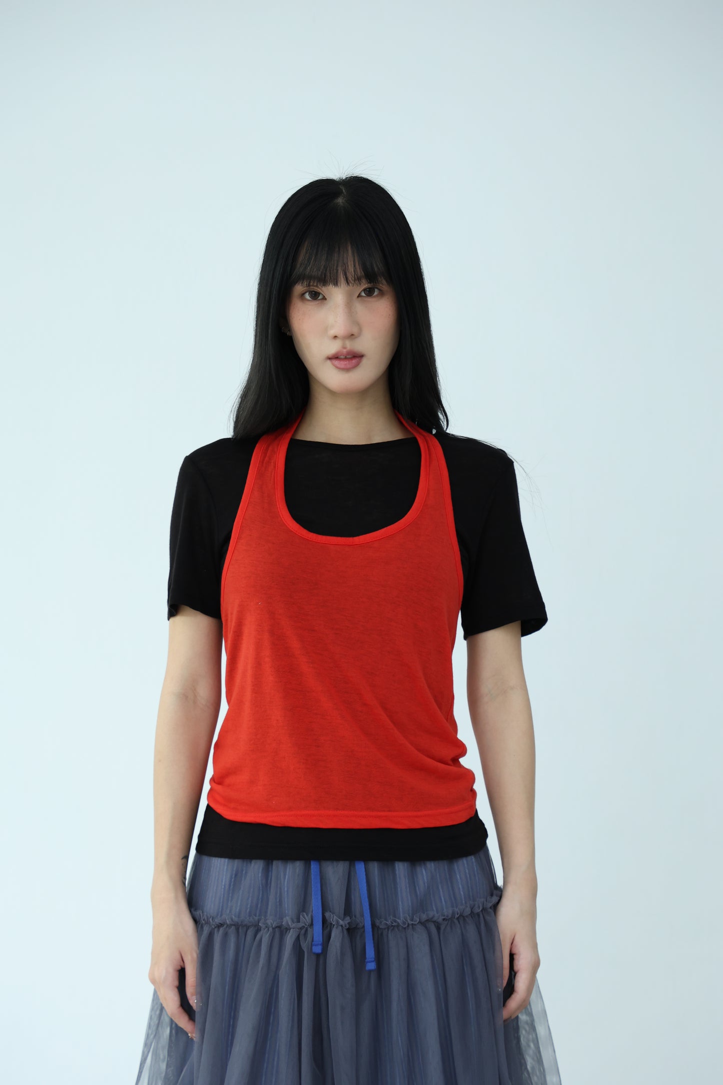 Thin short-sleeved top