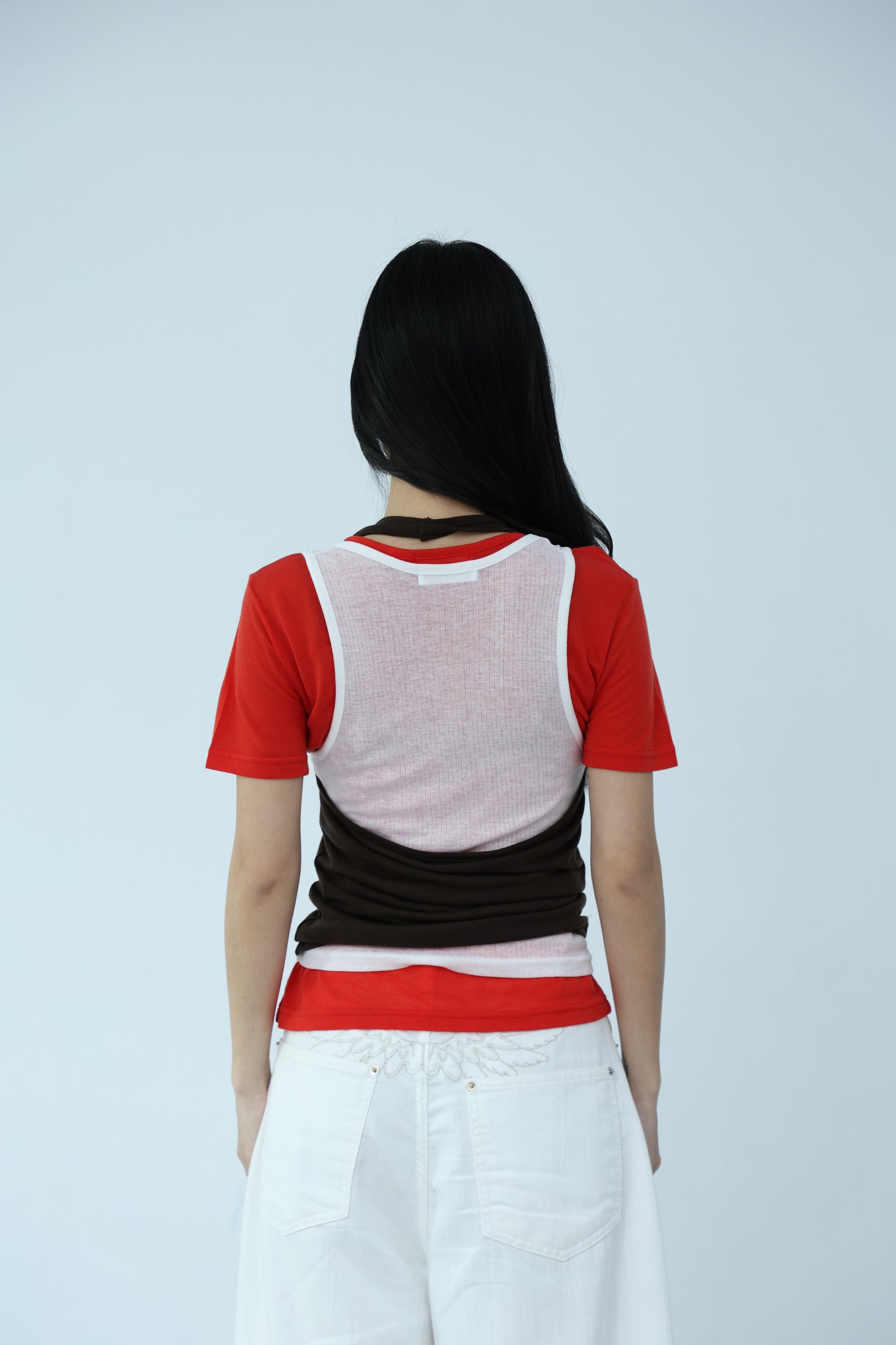 Thin striped vest