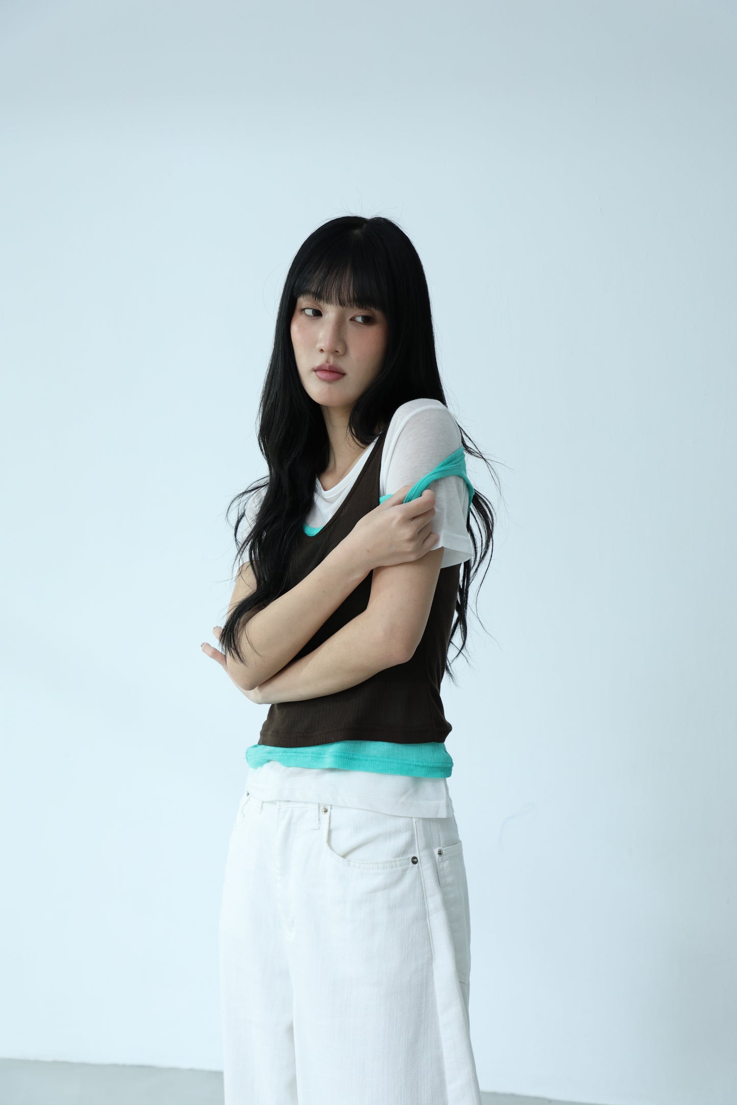 Thin striped vest