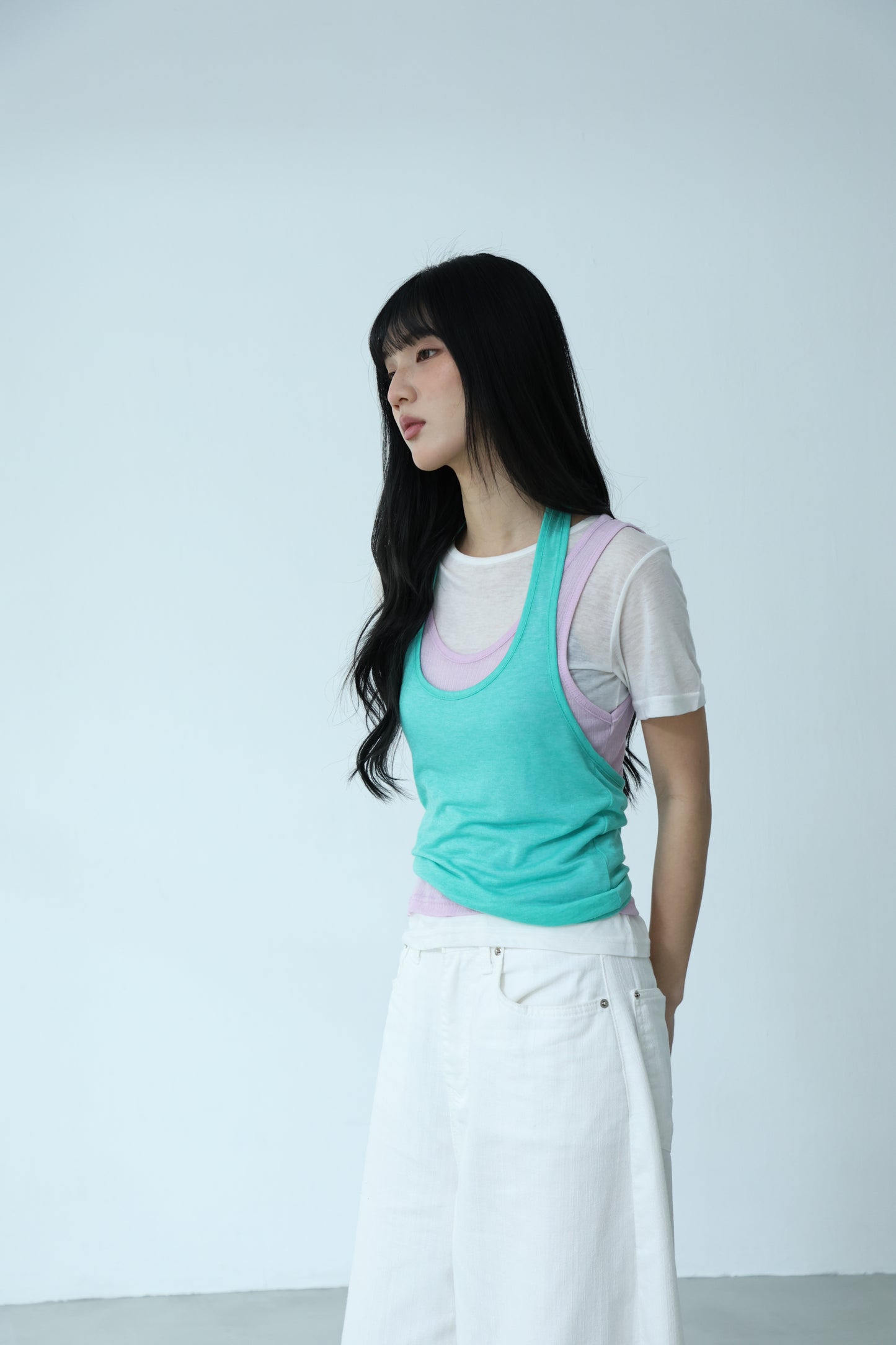 Thin striped vest