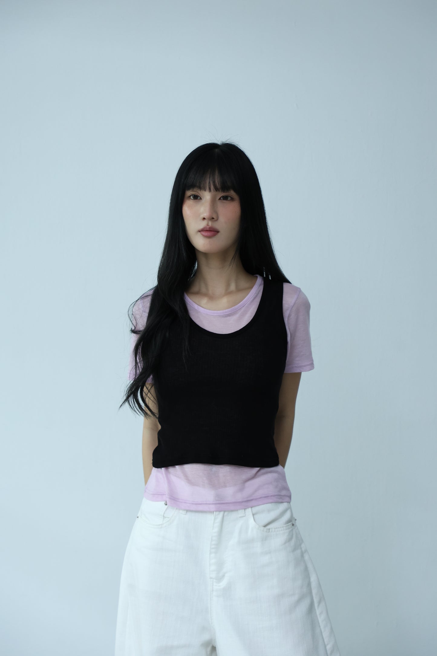 Thin striped vest