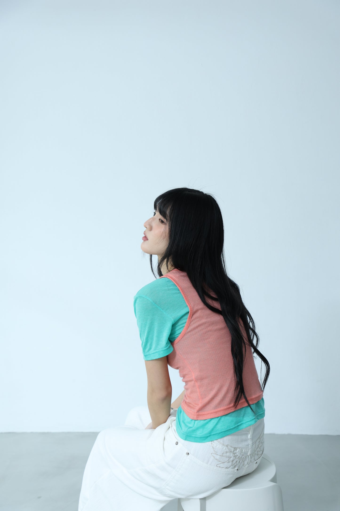 Thin striped vest