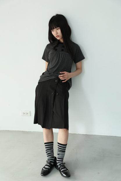 Fringed suit-style one-piece skirt