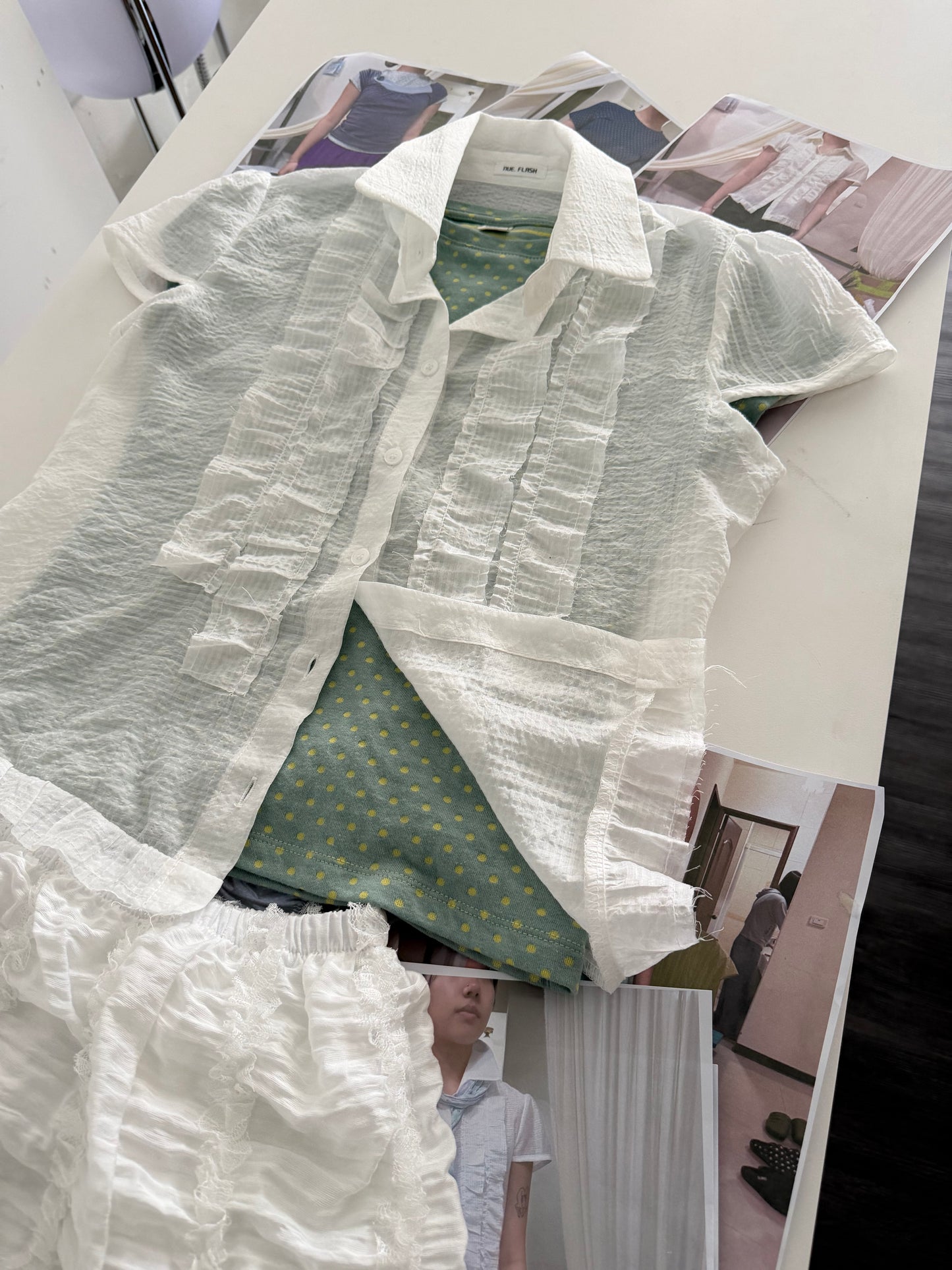 Transparent plaid shirt