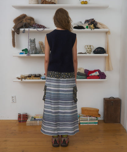 FUN FROM FUN Pocket Long Skirt, Grey