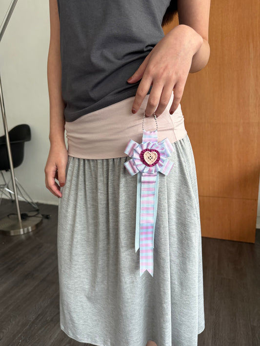Ribbon, Lace, and Button Brooch