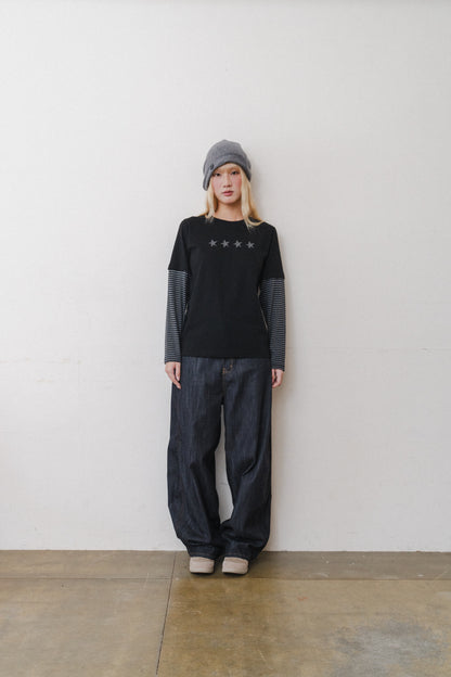 Retro Swirl Star Layered Tee