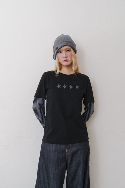 Retro Swirl Star Layered Tee