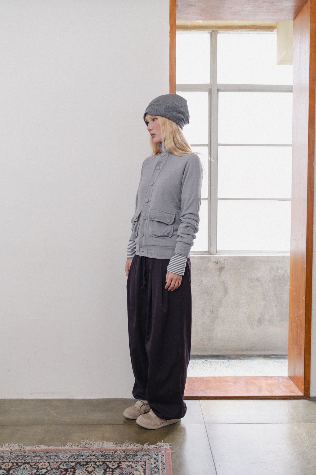 Pressed-Crease Straight-Leg Pants