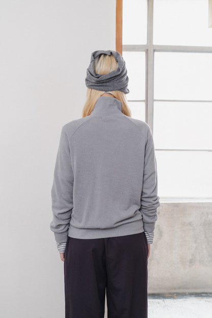 Button-pocket knitted cardigan