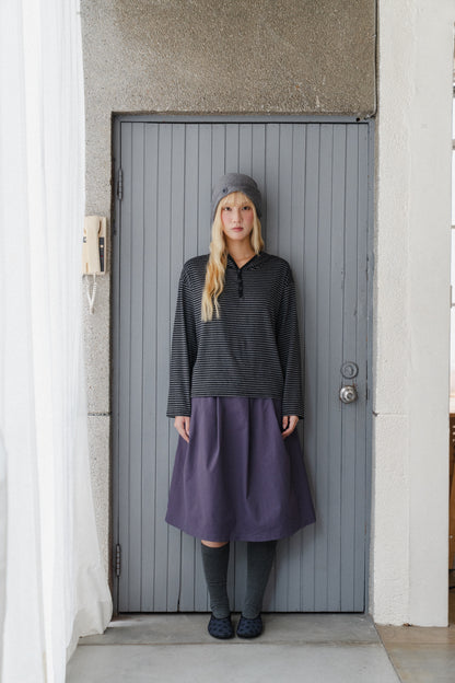 Striped hooded t-shirt