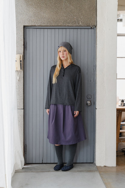 Striped hooded t-shirt