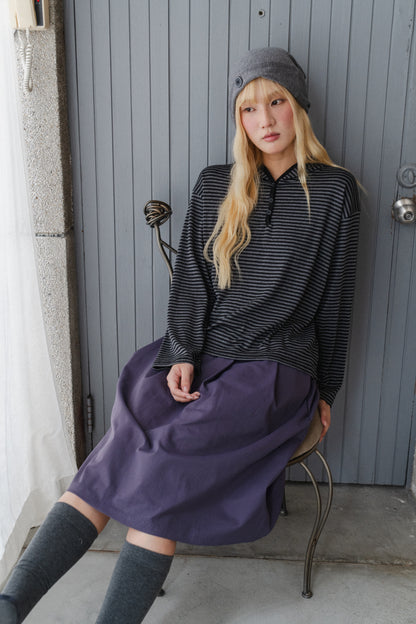 Striped hooded t-shirt