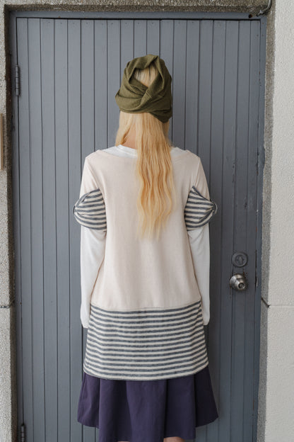 Striped Panel Knit Top