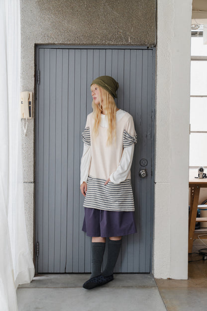 Striped Panel Knit Top