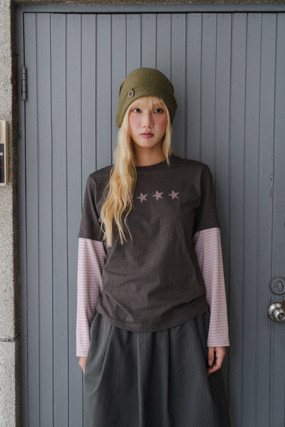 Retro Swirl Star Layered Tee