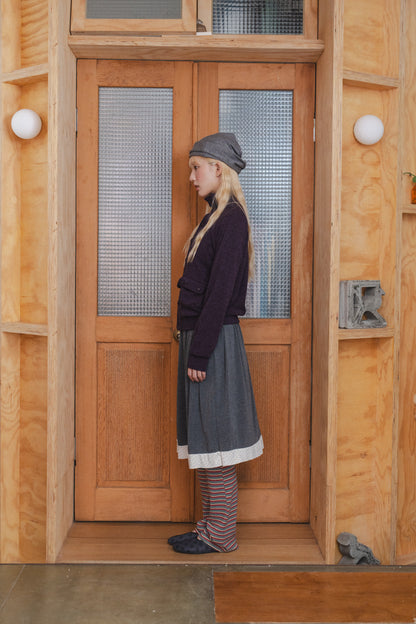 Button-pocket knitted cardigan