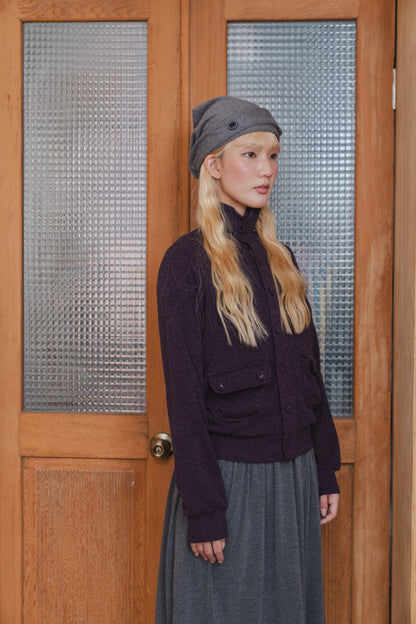 Button-pocket knitted cardigan
