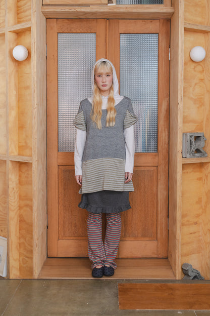 Striped Panel Knit Top