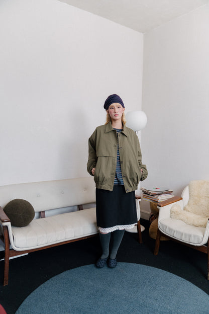 Workwear pocket button loose jacket