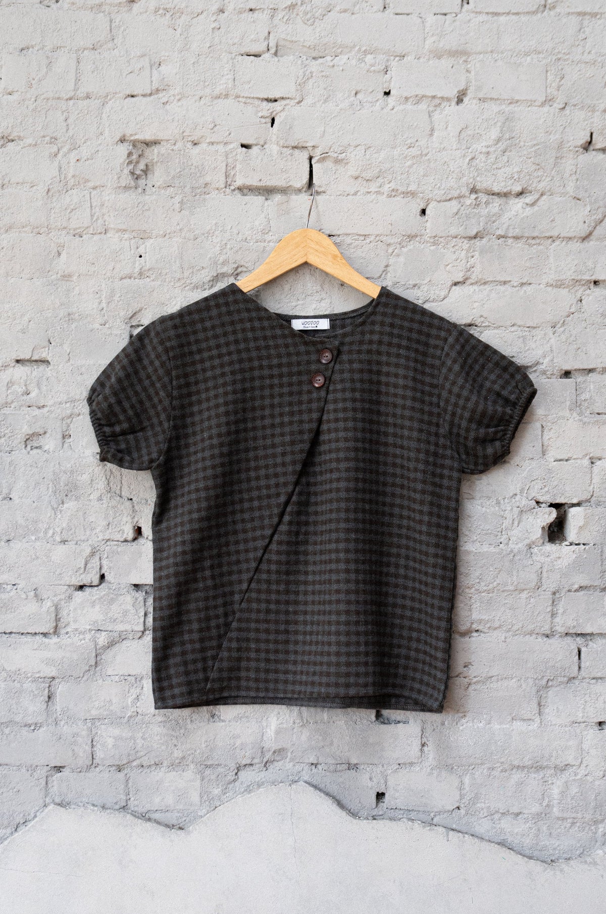 Plaid Button-Down Top