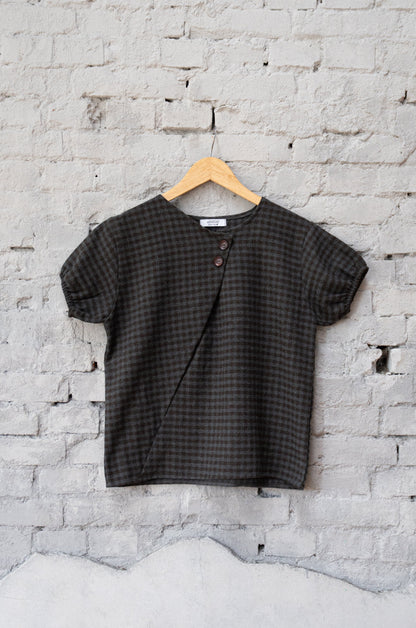 Plaid Button-Down Top