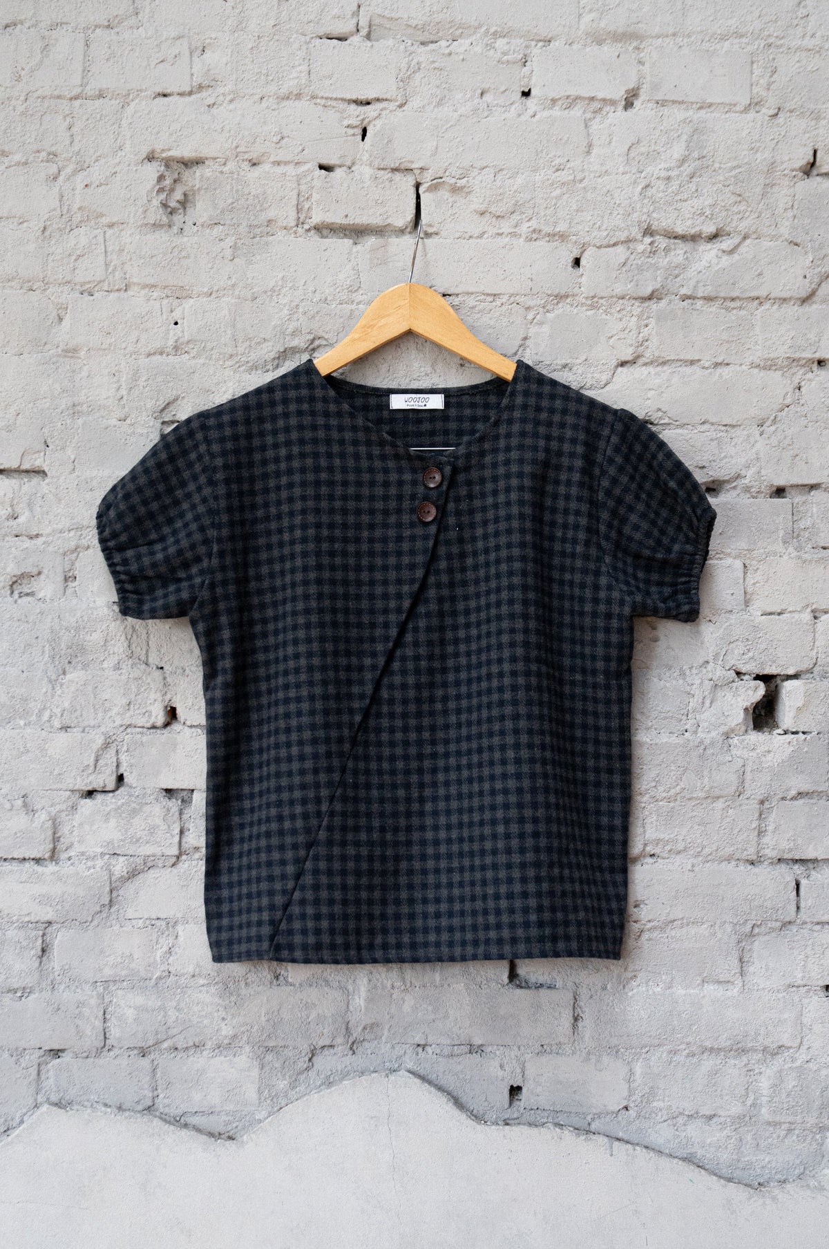 Plaid Button-Down Top