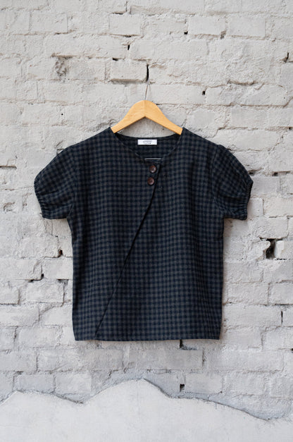 Plaid Button-Down Top