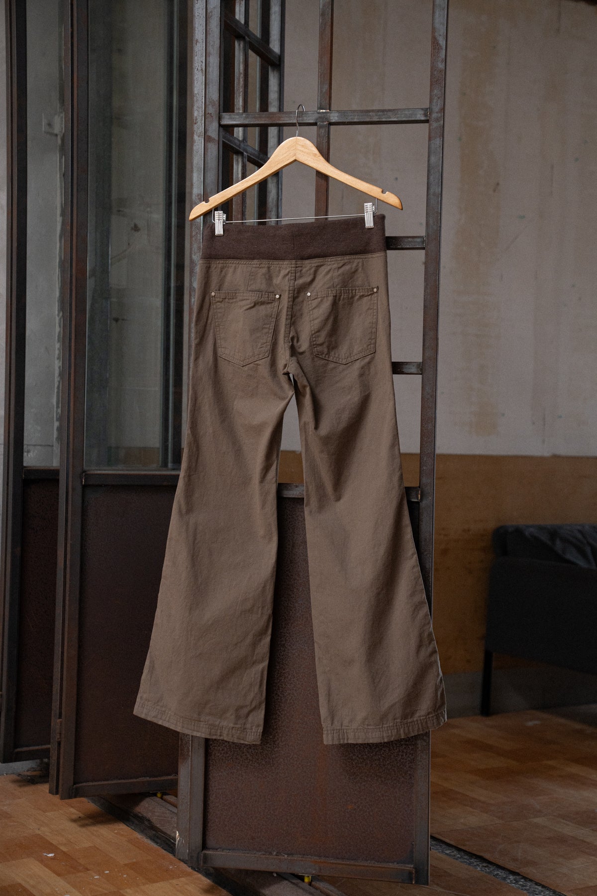 Cotton Workwear Flared Pants