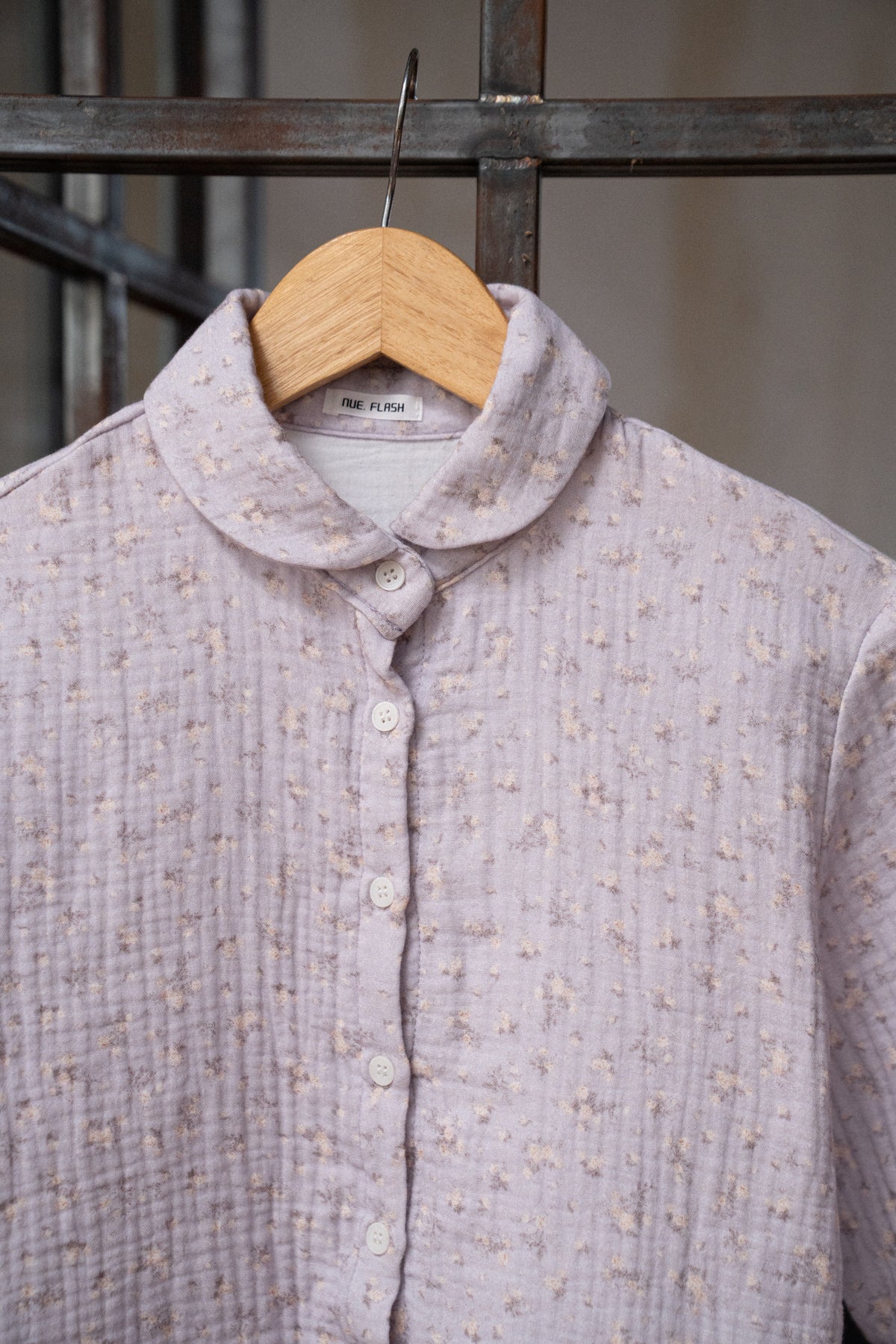 Retro Floral Three-Quarter Sleeve Shirt