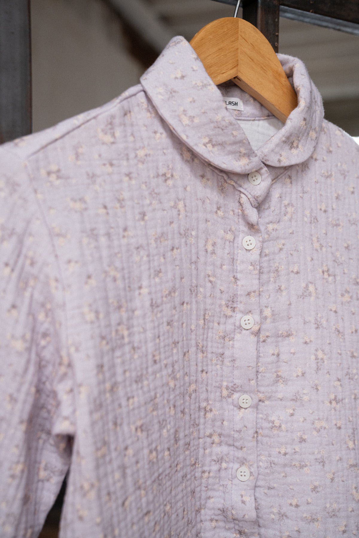 Retro Floral Three-Quarter Sleeve Shirt