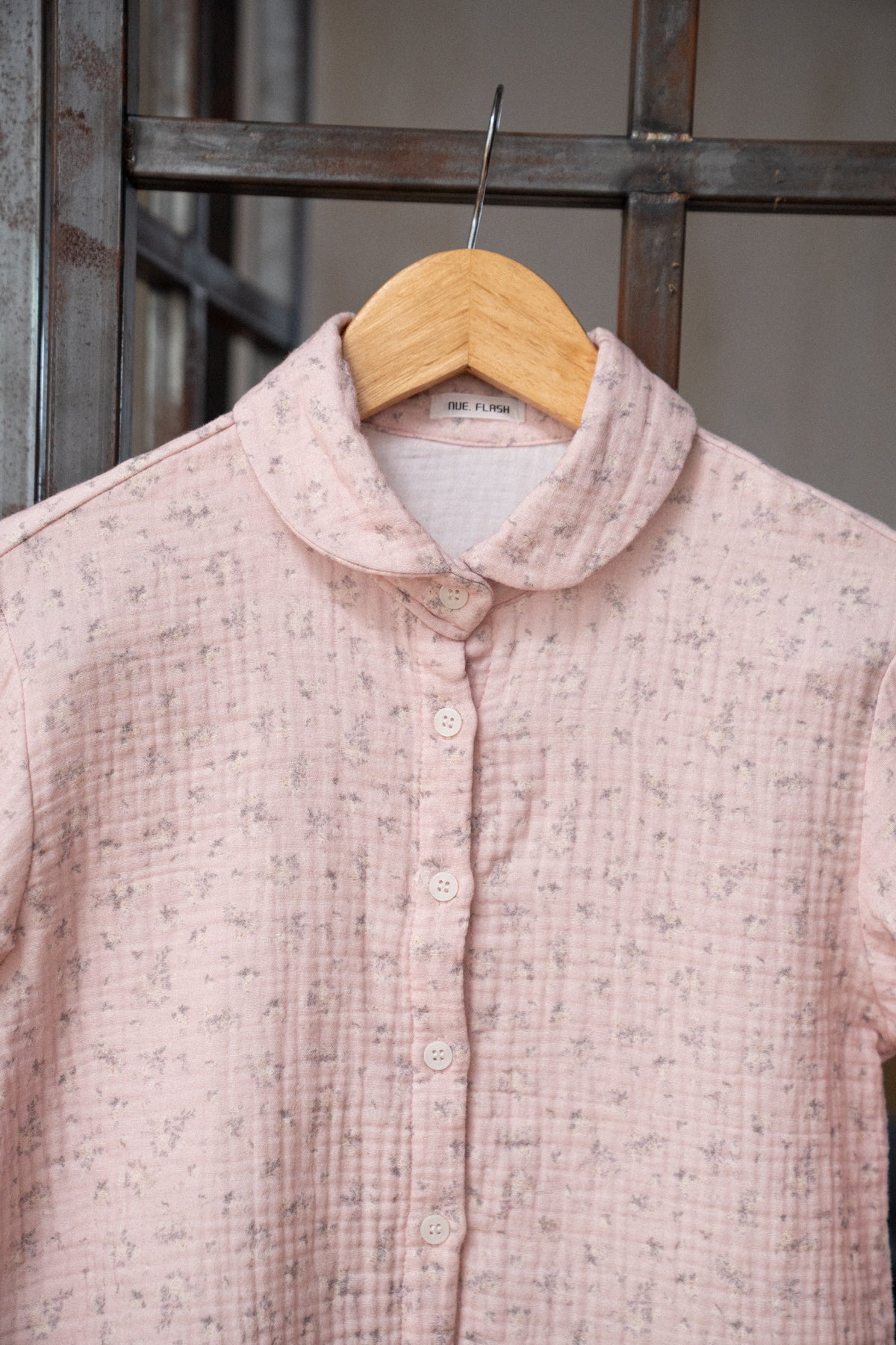 Retro Floral Three-Quarter Sleeve Shirt