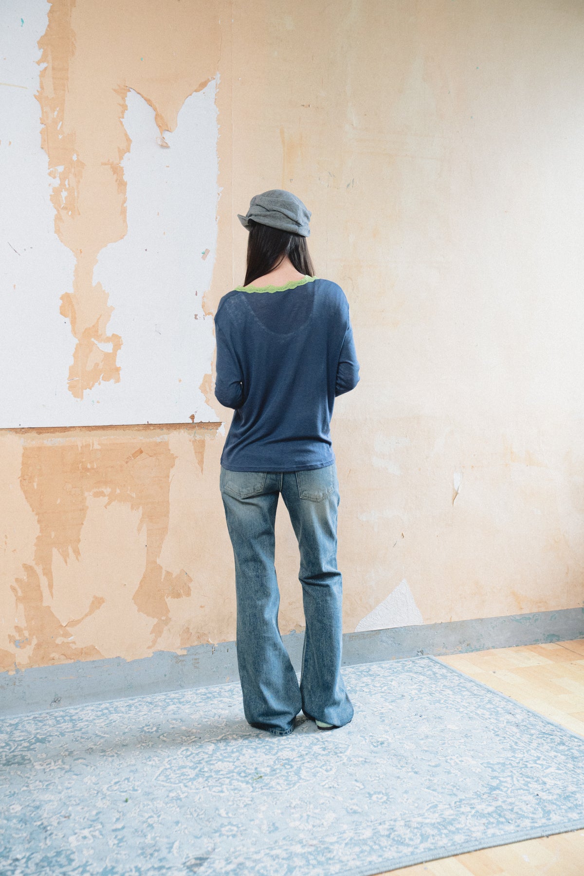 Low-Rise Flared Jeans