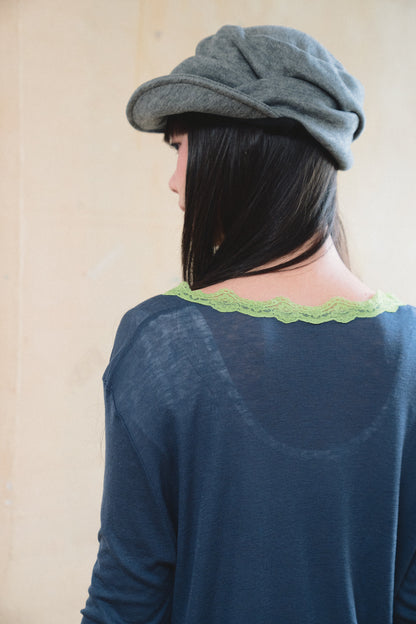 Retro Pleated Newsboy Cap