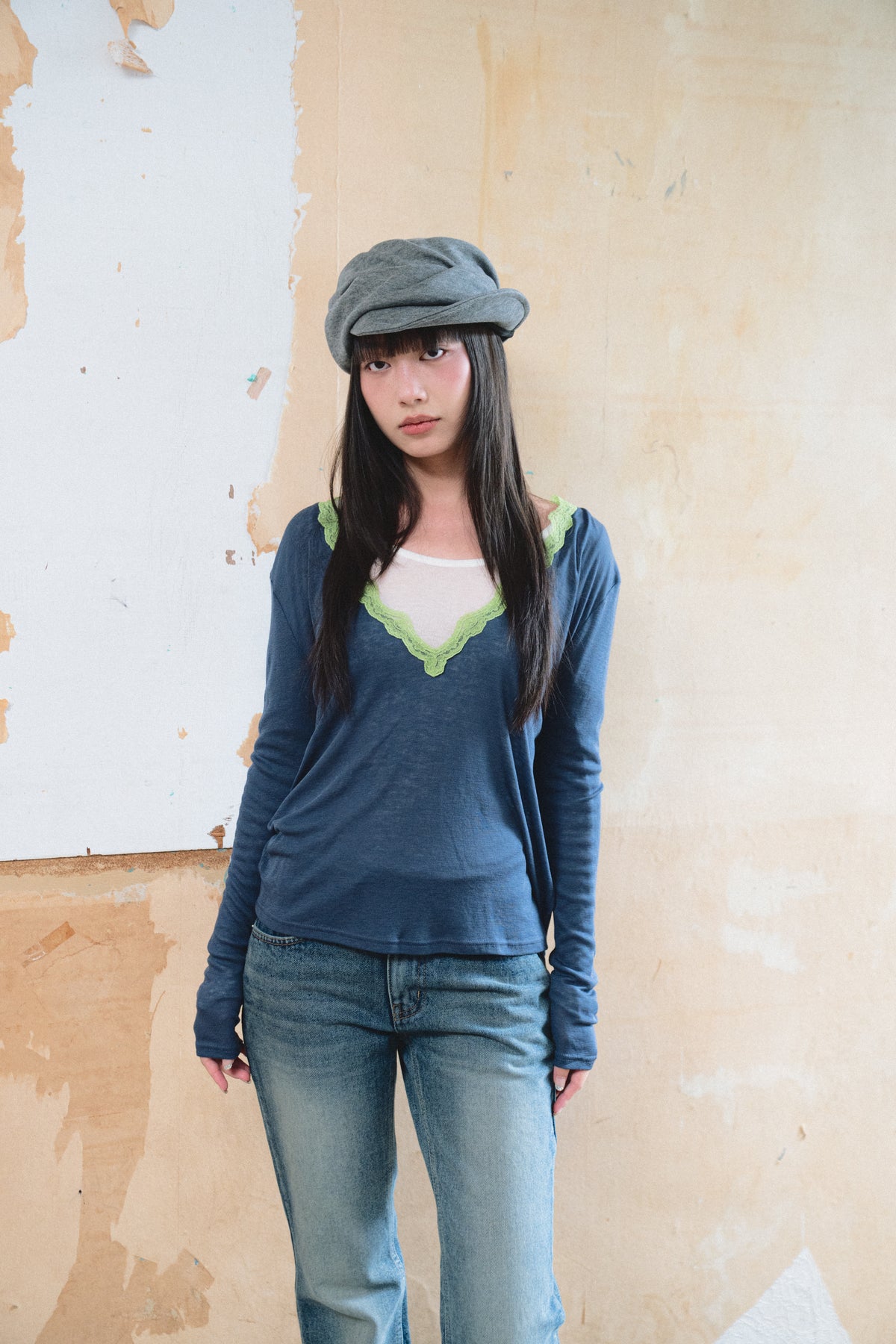 Retro Pleated Newsboy Cap