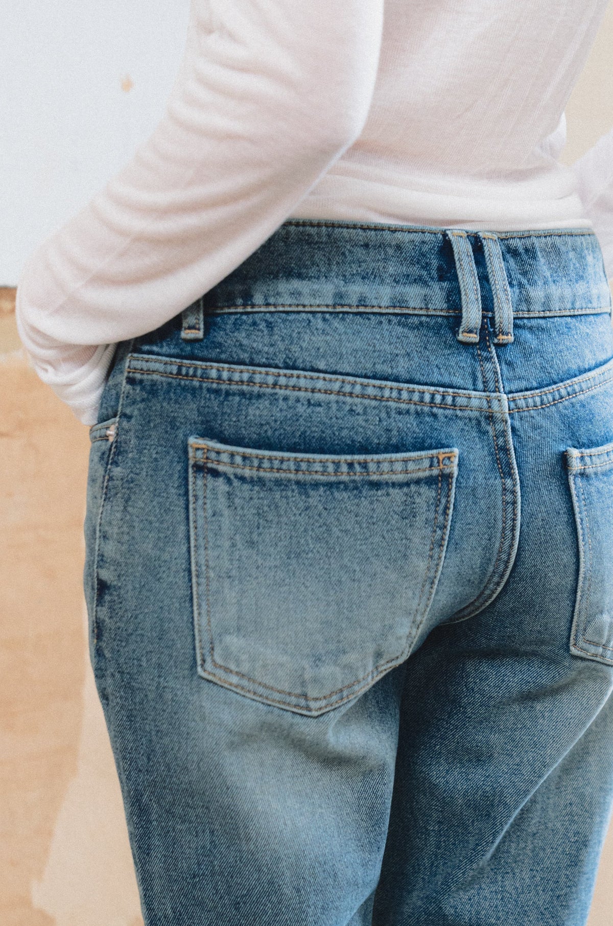 Low-Rise Flared Jeans