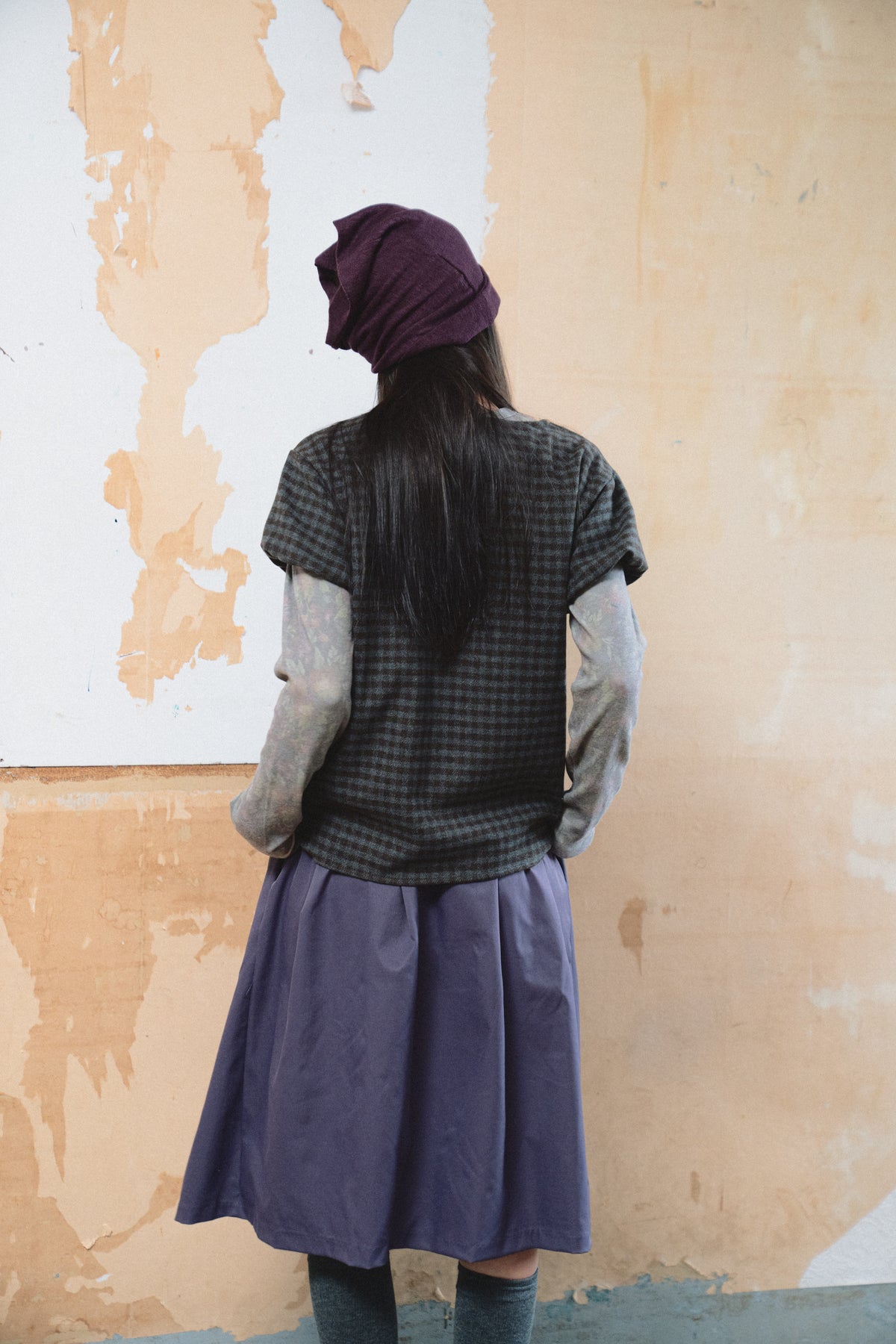 Plaid Button-Down Top
